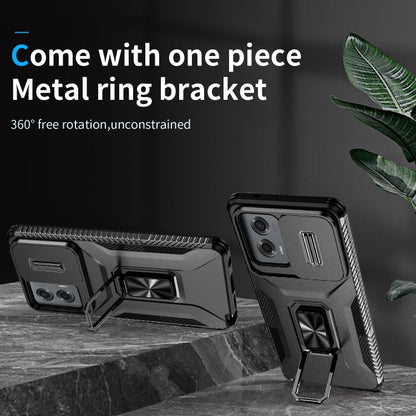 For Motorola Moto G Stylus 2024 Sliding Camshield Holder Phone Case(Black) by buy2fix