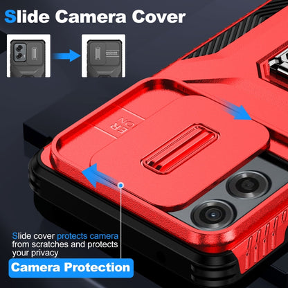 For Motorola Moto G Stylus 2024 Sliding Camshield Holder Phone Case(Red) by buy2fix