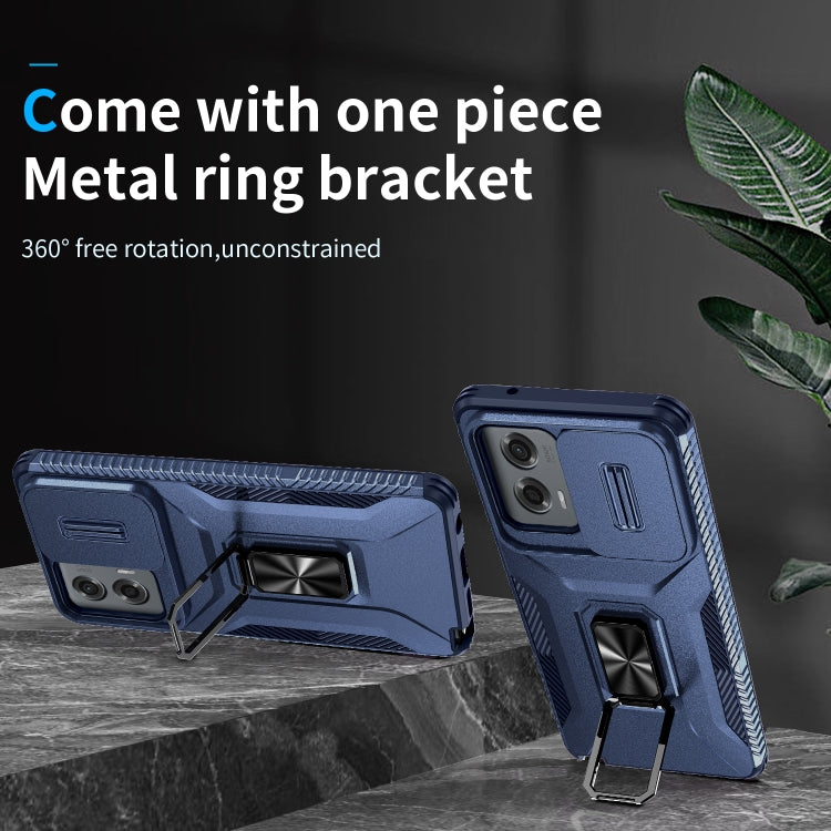 For Motorola Moto G Stylus 2024 Sliding Camshield Holder Phone Case(Blue) by buy2fix