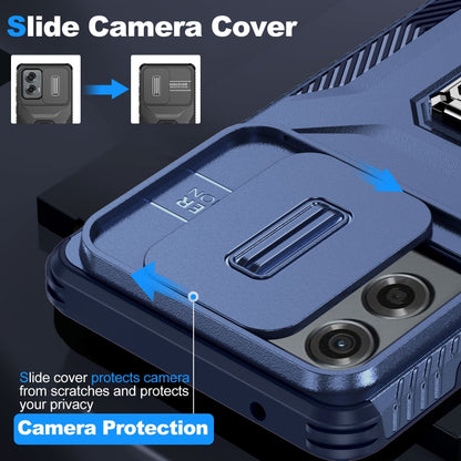 For Motorola Moto G Stylus 2024 Sliding Camshield Holder Phone Case(Blue) by buy2fix