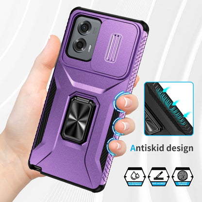 For Motorola Moto G Stylus 2024 Sliding Camshield Holder Phone Case(Purple) by buy2fix
