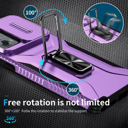 For Motorola Moto G Stylus 2024 Sliding Camshield Holder Phone Case(Purple) by buy2fix