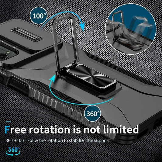 For Motorola Moto G 5G 2024 Sliding Camshield Holder Phone Case(Black) by buy2fix