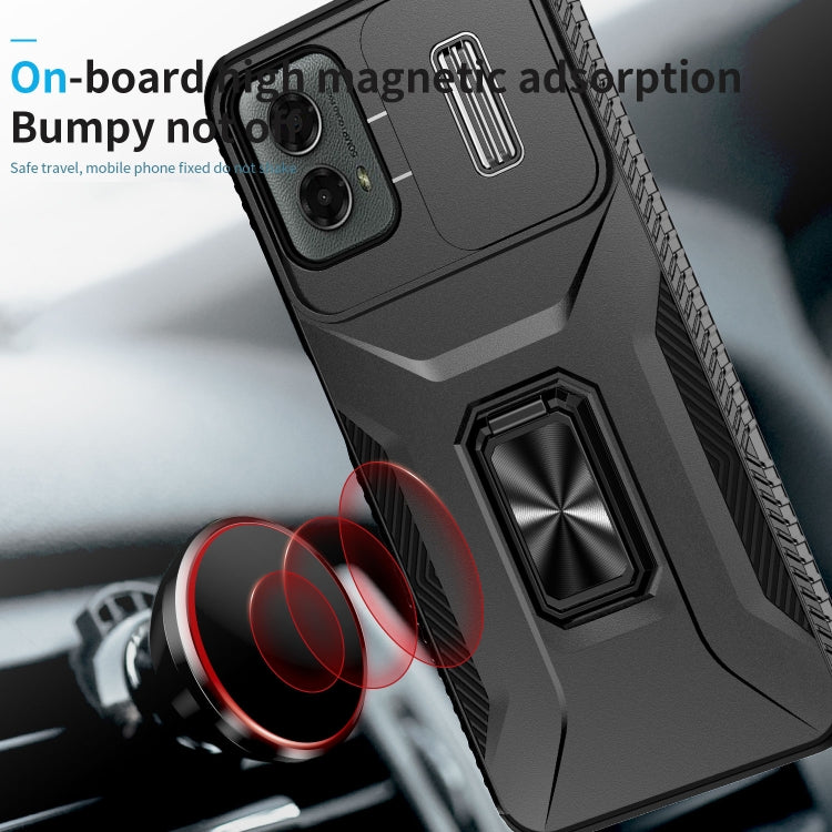 For Motorola Moto G 5G 2024 Sliding Camshield Holder Phone Case(Black) by buy2fix