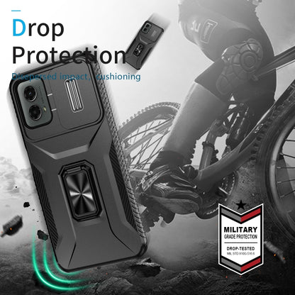 For Motorola Moto G 5G 2024 Sliding Camshield Holder Phone Case(Black) by buy2fix