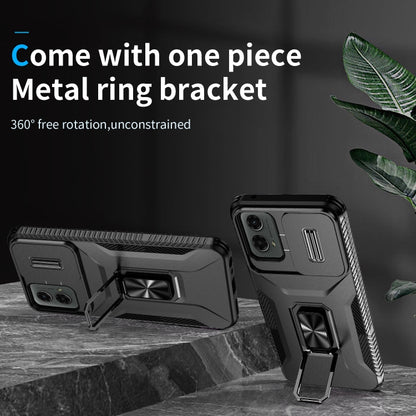 For Motorola Moto G 5G 2024 Sliding Camshield Holder Phone Case(Black) by buy2fix