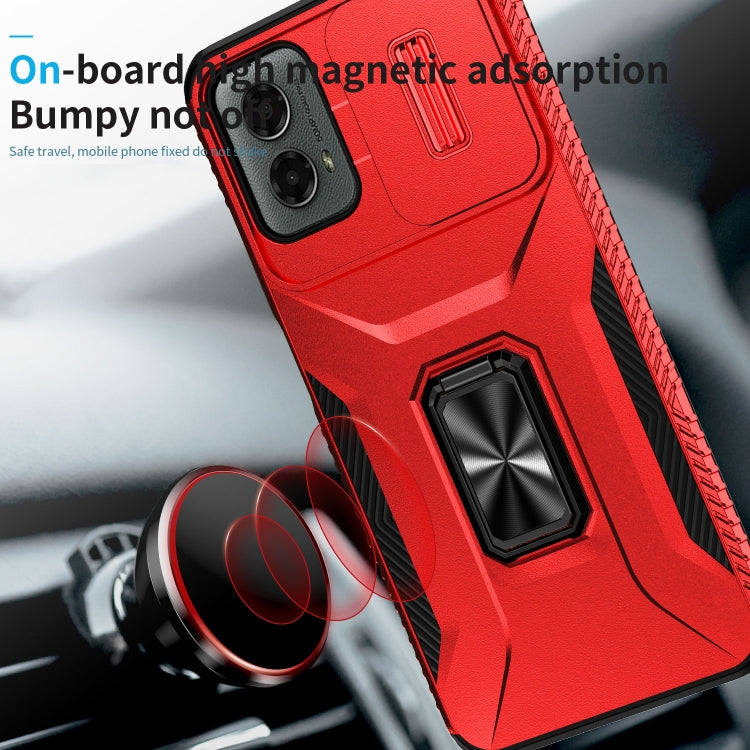 For Motorola Moto G 5G 2024 Sliding Camshield Holder Phone Case(Red) by buy2fix