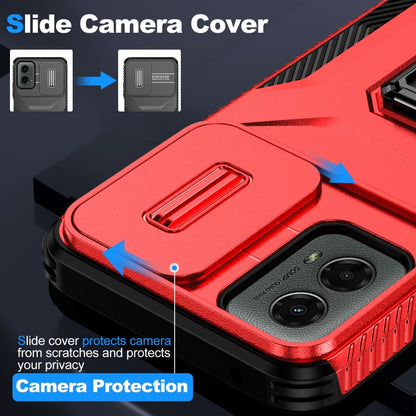 For Motorola Moto G 5G 2024 Sliding Camshield Holder Phone Case(Red) by buy2fix