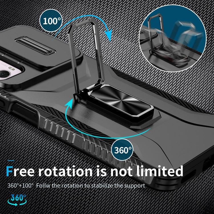 For Motorola Moto G Power 2024 Sliding Camshield Holder Phone Case(Black) by buy2fix