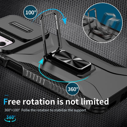 For Motorola Moto G Power 2024 Sliding Camshield Holder Phone Case(Black) by buy2fix