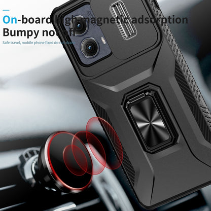 For Motorola Edge 5G 2024 Sliding Camshield Holder Phone Case(Black) by buy2fix