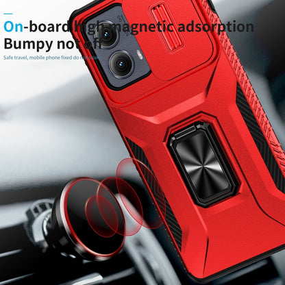 For Motorola Edge 5G 2024 Sliding Camshield Holder Phone Case(Red) by buy2fix