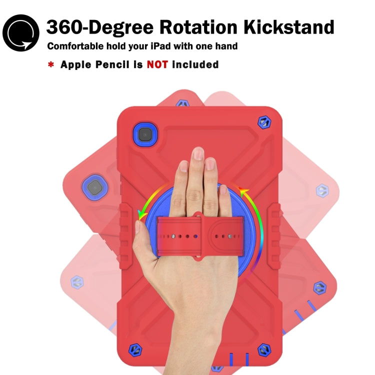 For Samsung Galaxy Tab A7 Lite X Rotation PC Hybrid Silicone Tablet Case with Strap(Red Blue) - Other Galaxy Tab PC by buy2fix | Online Shopping UK | buy2fix