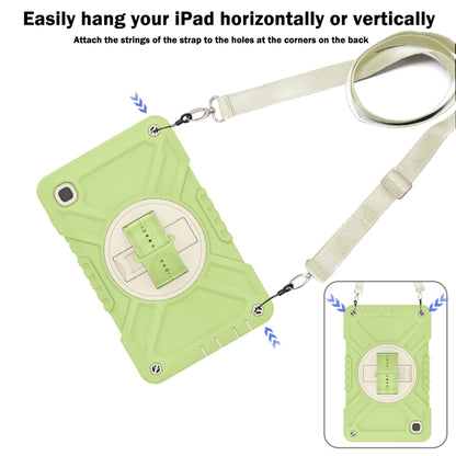 For Samsung Galaxy Tab A7 Lite X Rotation PC Hybrid Silicone Tablet Case with Strap(Yellow Green White) - Other Galaxy Tab PC by buy2fix | Online Shopping UK | buy2fix