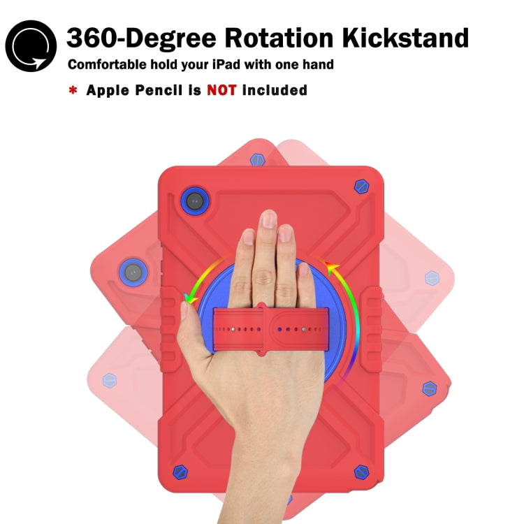 For Samsung Galaxy Tab A8 X200 X Rotation PC Hybrid Silicone Tablet Case with Strap(Red Blue) - Other Galaxy Tab PC by buy2fix | Online Shopping UK | buy2fix