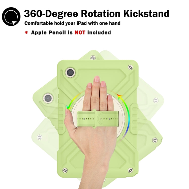 For Samsung Galaxy Tab A8 X200 X Rotation PC Hybrid Silicone Tablet Case with Strap(Yellow Green White) - Other Galaxy Tab PC by buy2fix | Online Shopping UK | buy2fix