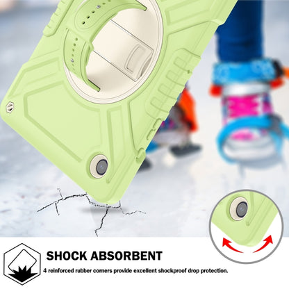 For Samsung Galaxy Tab A8 X200 X Rotation PC Hybrid Silicone Tablet Case with Strap(Yellow Green White) - Other Galaxy Tab PC by buy2fix | Online Shopping UK | buy2fix