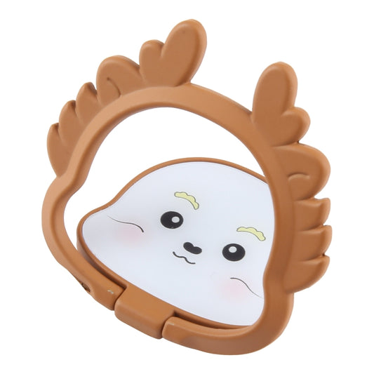 Cartoon Dragon Phone Metal Rotatable Ring Holder(Brown) - Ring Holder by buy2fix | Online Shopping UK | buy2fix