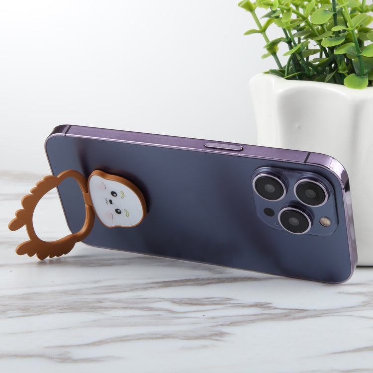 Cartoon Dragon Phone Metal Rotatable Ring Holder(Brown) - Ring Holder by buy2fix | Online Shopping UK | buy2fix