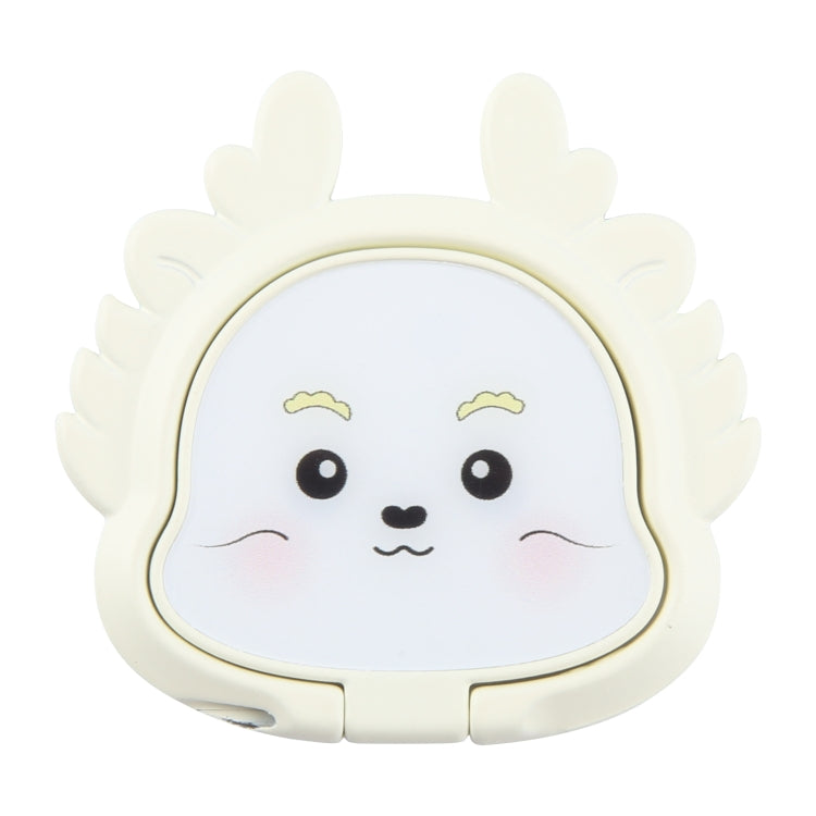 Cartoon Dragon Phone Metal Rotatable Ring Holder(White) - Ring Holder by buy2fix | Online Shopping UK | buy2fix