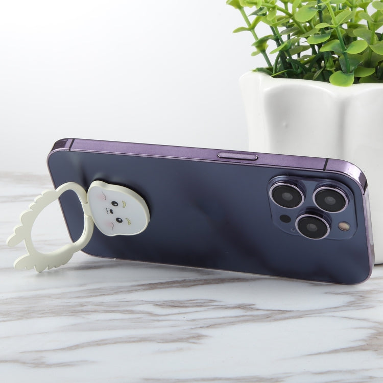 Cartoon Dragon Phone Metal Rotatable Ring Holder(White) - Ring Holder by buy2fix | Online Shopping UK | buy2fix