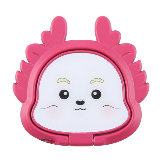 Cartoon Dragon Phone Metal Rotatable Ring Holder(Rose Red) - Ring Holder by buy2fix | Online Shopping UK | buy2fix