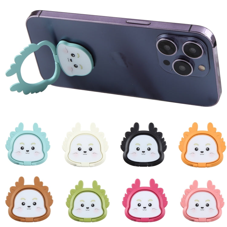 Cartoon Dragon Phone Metal Rotatable Ring Holder(White) - Ring Holder by buy2fix | Online Shopping UK | buy2fix