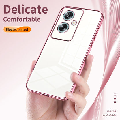 For OPPO A79 5G / A2 Transparent Plating Fine Hole Phone Case(Silver) by buy2fix