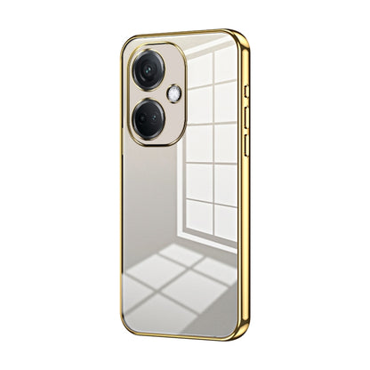 For OPPO K11 Transparent Plating Fine Hole Phone Case(Gold) by buy2fix
