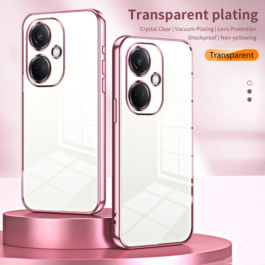 For OPPO K11 Transparent Plating Fine Hole Phone Case(Gold) by buy2fix