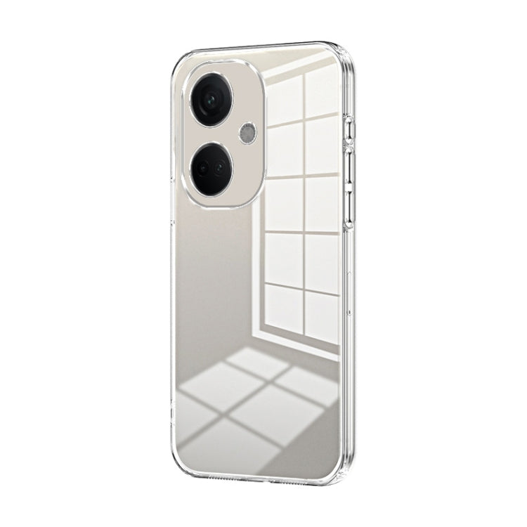 For OPPO K11 Transparent Plating Fine Hole Phone Case(Transparent) by buy2fix