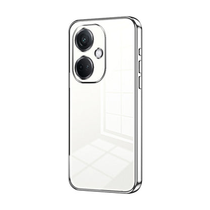 For OPPO K11 Transparent Plating Fine Hole Phone Case(Silver) by buy2fix