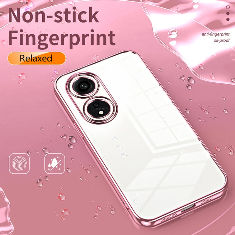 For OPPO A1 Pro Transparent Plating Fine Hole Phone Case(Gold) by buy2fix