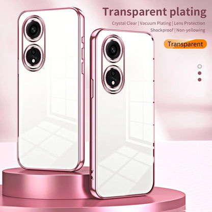 For OPPO A1 Pro Transparent Plating Fine Hole Phone Case(Transparent) by buy2fix