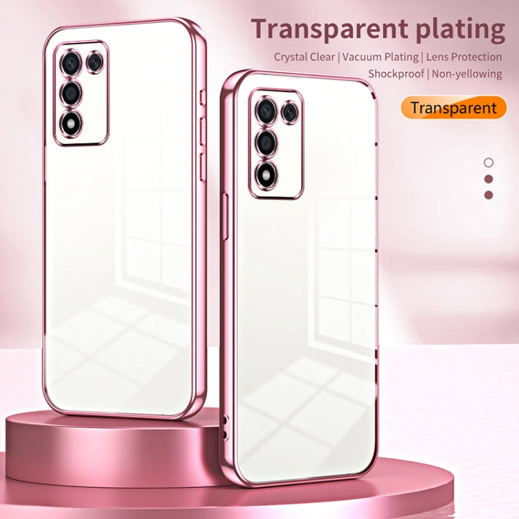 For OPPO K9s / K10 Energy Transparent Plating Fine Hole Phone Case(Pink) by buy2fix