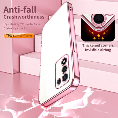 For OPPO K9s / K10 Energy Transparent Plating Fine Hole Phone Case(Pink) by buy2fix