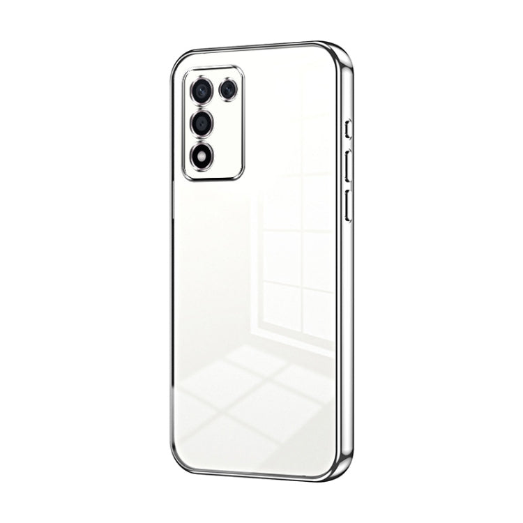 For OPPO K9s / K10 Energy Transparent Plating Fine Hole Phone Case(Silver) by buy2fix