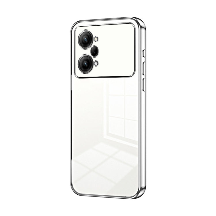 For OPPO K10 Pro Transparent Plating Fine Hole Phone Case(Silver) by buy2fix
