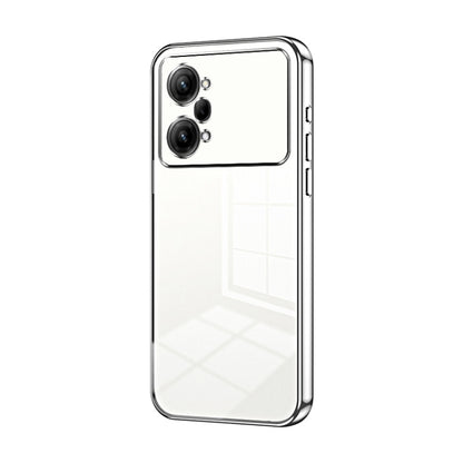 For OPPO K10 Pro Transparent Plating Fine Hole Phone Case(Silver) by buy2fix