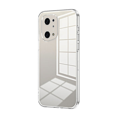 For OPPO Find X5 Pro Transparent Plating Fine Hole Phone Case(Transparent) by buy2fix