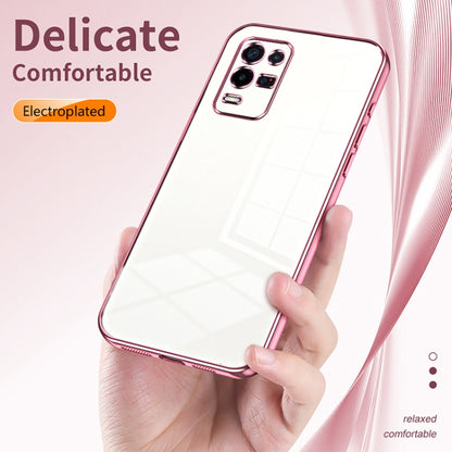 For OPPO K9x Transparent Plating Fine Hole Phone Case(Silver) by buy2fix