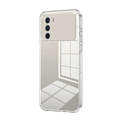 For OPPO K9 Pro Transparent Plating Fine Hole Phone Case(Transparent) by buy2fix