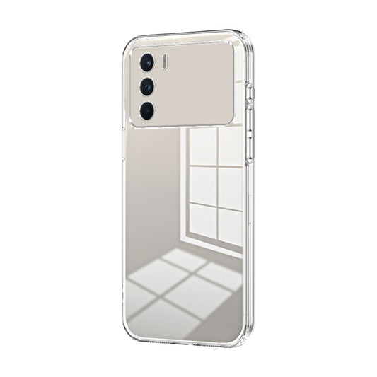For OPPO K9 Pro Transparent Plating Fine Hole Phone Case(Transparent) by buy2fix