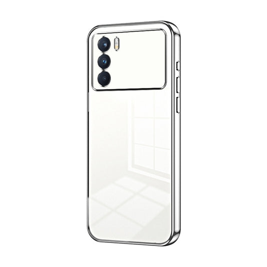 For OPPO K9 Pro Transparent Plating Fine Hole Phone Case(Silver) by buy2fix