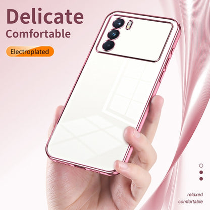 For OPPO K9 Pro Transparent Plating Fine Hole Phone Case(Silver) by buy2fix
