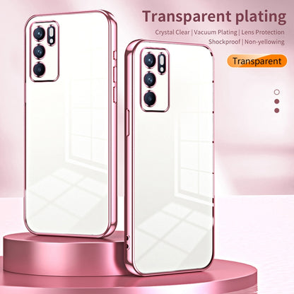 For OPPO Reno6 Indian / Malay Transparent Plating Fine Hole Phone Case(Gold) by buy2fix