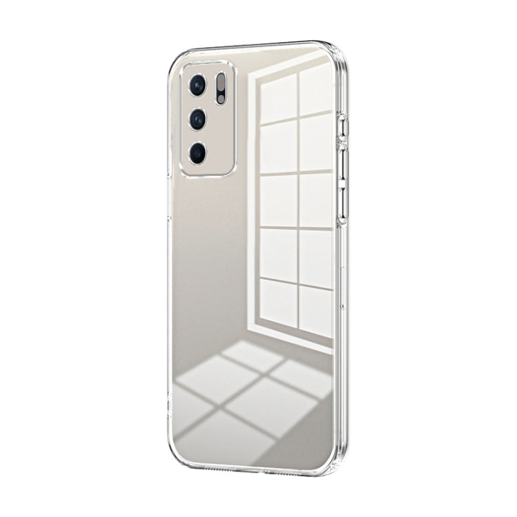 For OPPO Reno6 Indian / Malay Transparent Plating Fine Hole Phone Case(Transparent) by buy2fix