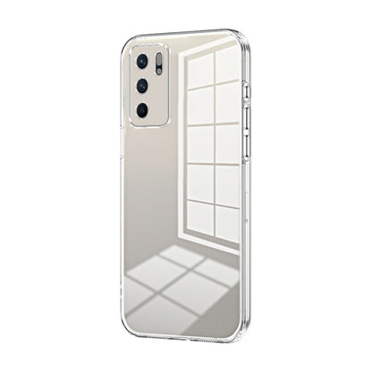 For OPPO Reno6 Indian / Malay Transparent Plating Fine Hole Phone Case(Transparent) by buy2fix