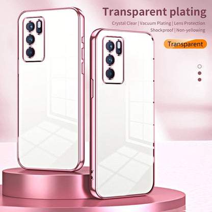 For OPPO Reno6 Pro Indian Transparent Plating Fine Hole Phone Case(Gold) by buy2fix