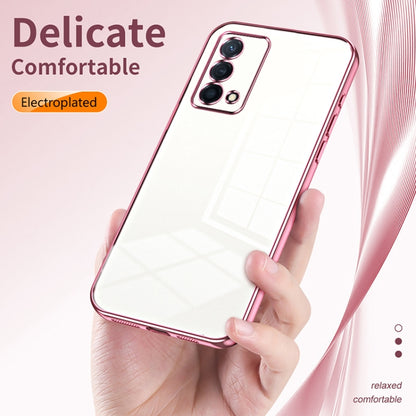 For OPPO K9 Transparent Plating Fine Hole Phone Case(Transparent) by buy2fix